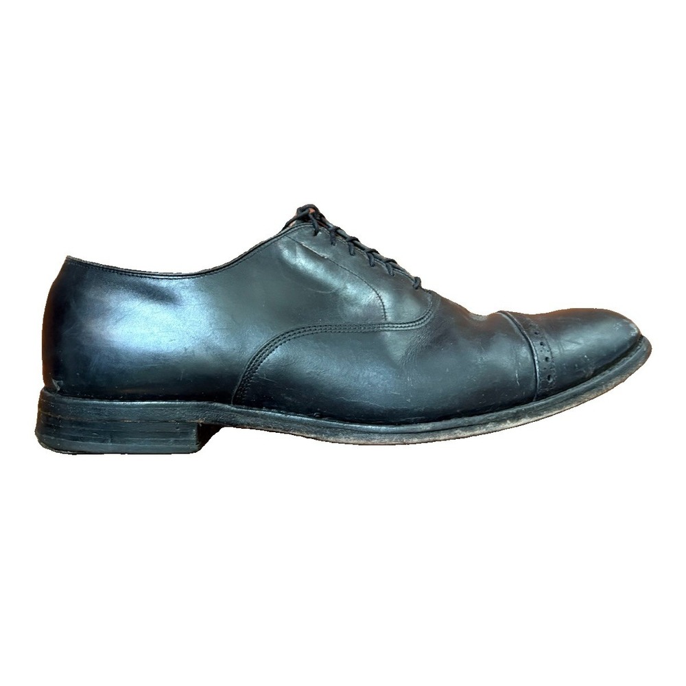 Allen Edmonds Byron Men's Size 11.5 Black Leather Cap Toe Oxfords Made in USA